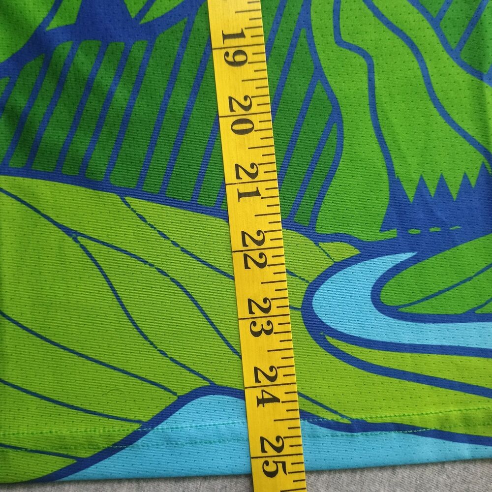 Primal Escape Adventures Women XL Impel Active Shirt Blue Green Graphic Jersey - Picture 7 of 7